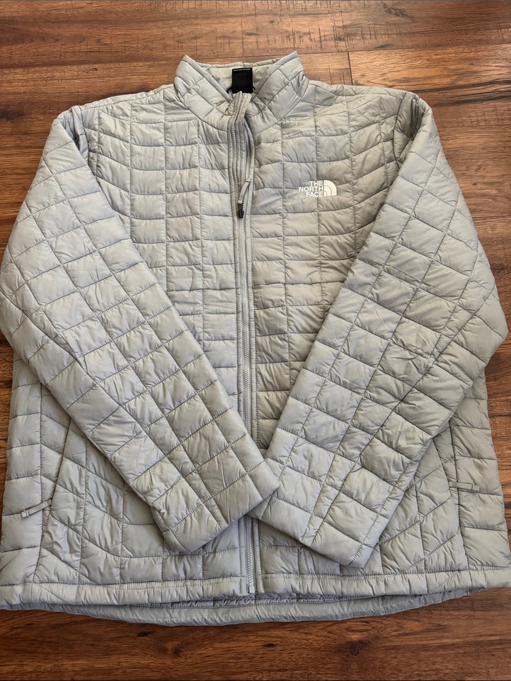 Men’s The North Face Pale Gray Quilted Insulated Jacket sz: XL